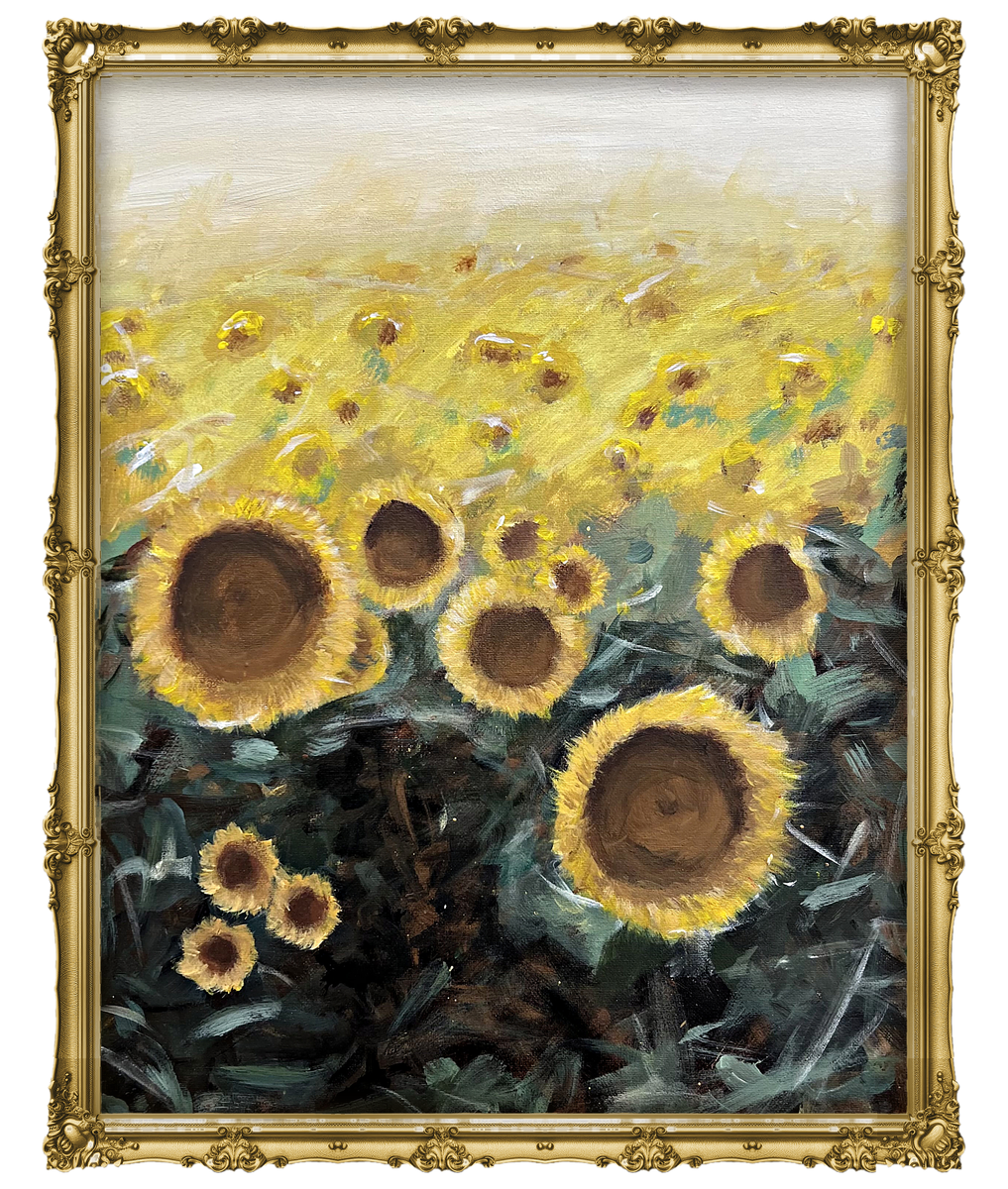Sunflowers, oil on canvas